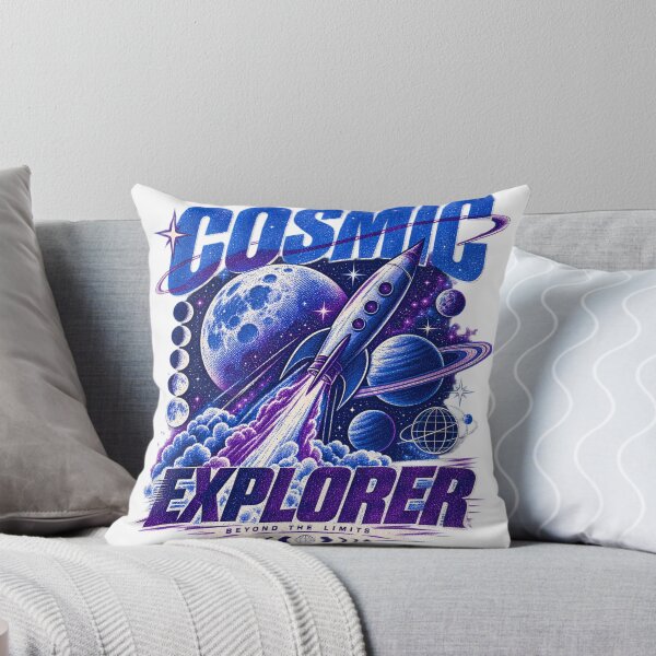 Item preview, Cosmic Explorer Retro Rocket Space Overprint Art designed and sold by Mdozet.