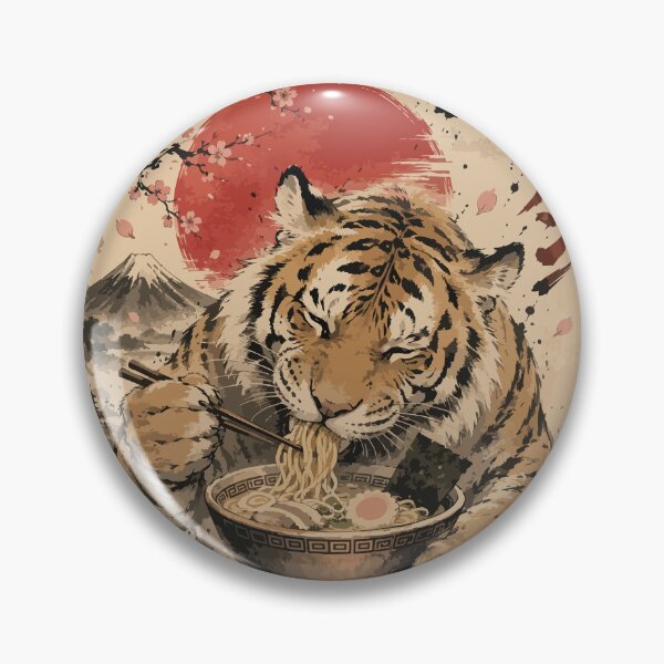 Item preview, Tiger Ramen Sumie Japanese Vintage designed and sold by TomFrontierArt.