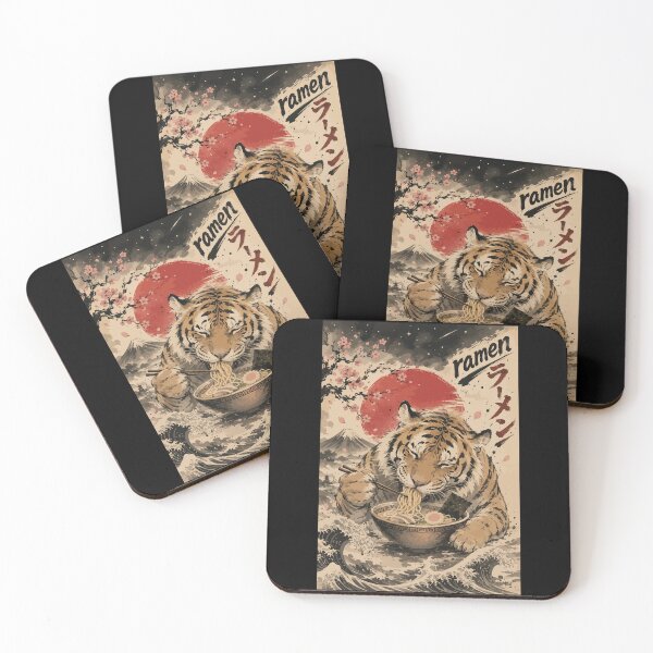Item preview, Tiger Ramen Sumie Japanese Vintage designed and sold by TomFrontierArt.