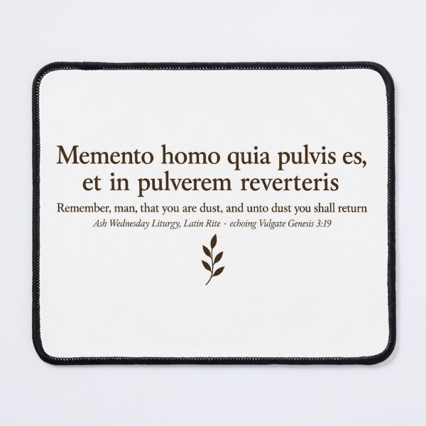 Item preview, Memento Homo — Ash Wednesday Latin Quote Shirt designed and sold by The Painted Fence.