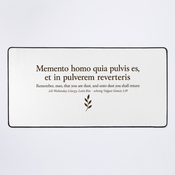 Item preview, Memento Homo — Ash Wednesday Latin Quote Shirt designed and sold by The Painted Fence.