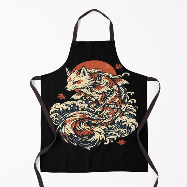 Item preview, Kitsune Dragon Riding Japanese Waves designed and sold by Mythic Tide Studio.