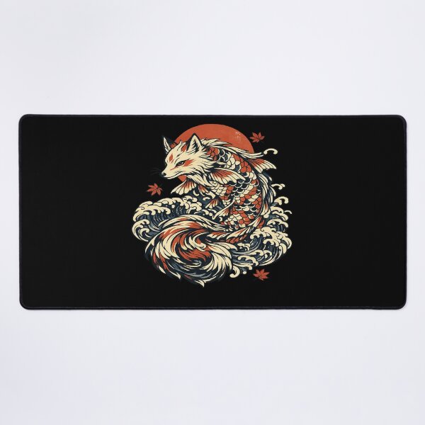 Item preview, Kitsune Dragon Riding Japanese Waves designed and sold by Mythic Tide Studio.