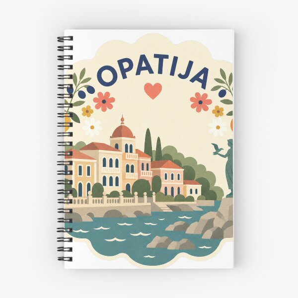 Item preview, Opatija Croatia Travel Souvenir Modern Folk Art designed and sold by VisualArtsOasis.