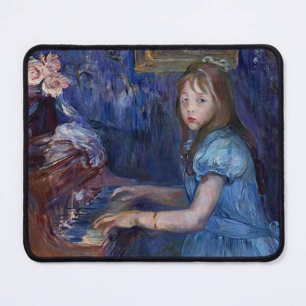 Item preview, Lucie Léon at the Piano, Berthe Morisot Impressionist Painting, Vintage French Art for Art Lovers designed and sold by RickE.