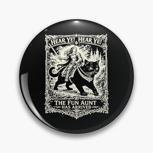Item preview, Hear Ye Hear Ye The Fun Aunt Has Arrived Knight Riding Cat designed and sold by vizdraws.
