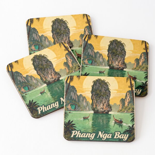 Item preview, Phang Nga Bay Thailand National Park Poster designed and sold by Spirit of Siam.