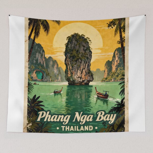 Item preview, Phang Nga Bay Thailand National Park Poster designed and sold by Spirit of Siam.
