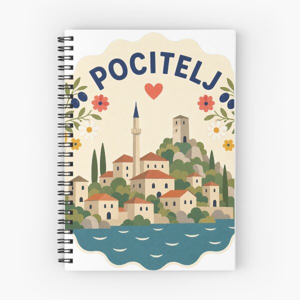 Item preview, Pocitelj Bosnia and Herzegovina Travel Souvenir Modern Folk Art designed and sold by VisualArtsOasis.