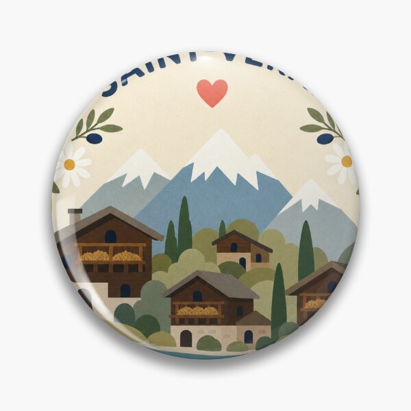 Item preview, Saint-Veran France Travel Souvenir Modern Folk Art designed and sold by VisualArtsOasis.