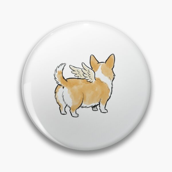 Item preview, Corgi Angel Wings Cute Dog Rear View Funny Angel Corgi Golden Tan Hand Drawn Illustration designed and sold by OnPointOutfits.