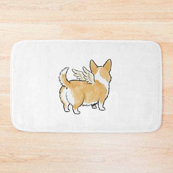 Item preview, Corgi Angel Wings Cute Dog Rear View Funny Angel Corgi Golden Tan Hand Drawn Illustration designed and sold by OnPointOutfits.