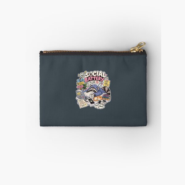 Item preview, My Social Battery Is on 1% – Funny Introvert Raccoon designed and sold by DESPOT07.