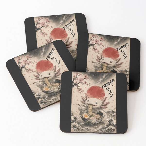 Item preview, Axolotl Ramen Sumie Japanese Vintage designed and sold by TomFrontierArt.