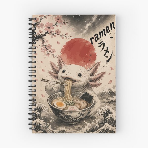 Item preview, Axolotl Ramen Sumie Japanese Vintage designed and sold by TomFrontierArt.