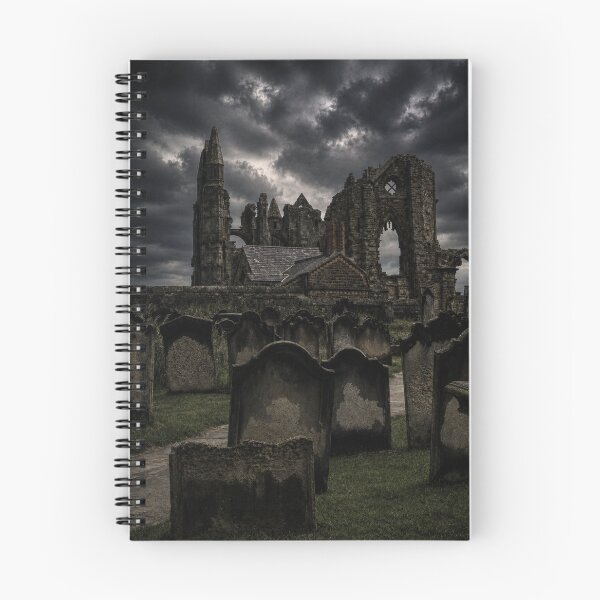 Item preview, Whitby Abbey Ruins and Gloomy Graveyard under Stormy Skies designed and sold by Astute-Artio-Photography.