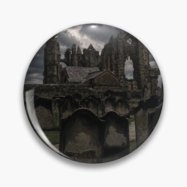 Item preview, Whitby Abbey Ruins and Gloomy Graveyard under Stormy Skies designed and sold by Astute-Artio-Photography.