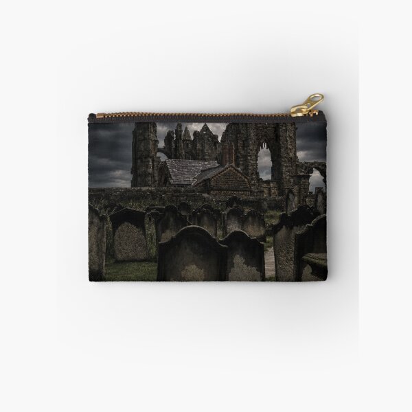 Item preview, Whitby Abbey Ruins and Gloomy Graveyard under Stormy Skies designed and sold by Astute-Artio-Photography.