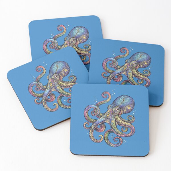 Item preview, OCTOPUS, OCEAN ART, MARINE LIFE, SEA CREATURE, BOHO ART, BOHEMIAN DESIGN designed and sold by classic car craze.