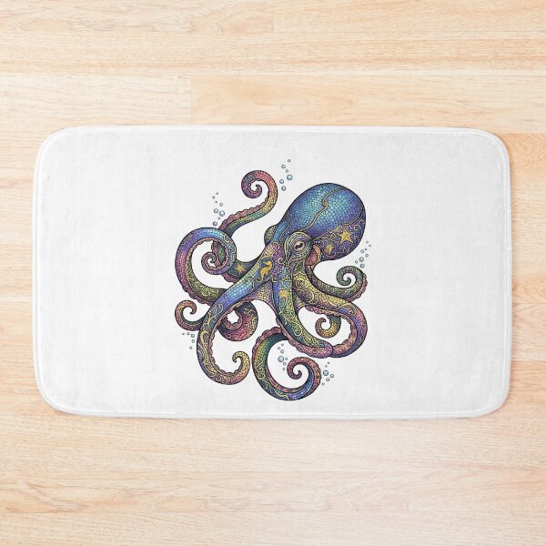 Item preview, OCTOPUS, OCEAN ART, MARINE LIFE, SEA CREATURE, BOHO ART, BOHEMIAN DESIGN designed and sold by classic car craze.