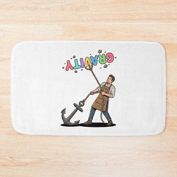 Item preview, Anchoring Gravity Funny Physics Literal Humor Art designed and sold by Rare By Hero.
