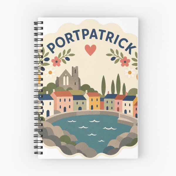 Item preview, Portpatrick Scotland Travel Souvenir Modern Folk Art designed and sold by VisualArtsOasis.
