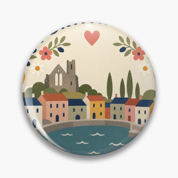 Item preview, Portpatrick Scotland Travel Souvenir Modern Folk Art designed and sold by VisualArtsOasis.