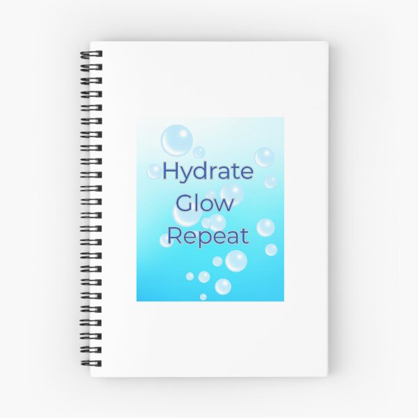 Item preview, Hydrate Glow Repeat Blue Bubble Design – Skincare Routine Quote designed and sold by Cadentt.