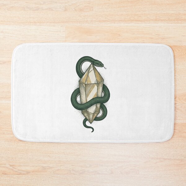 Item preview, Snake and Crystal Occult Illustration Victorian Serpent Crystal Gemstone Mystical Gothic Botanical Style designed and sold by OnPointOutfits.