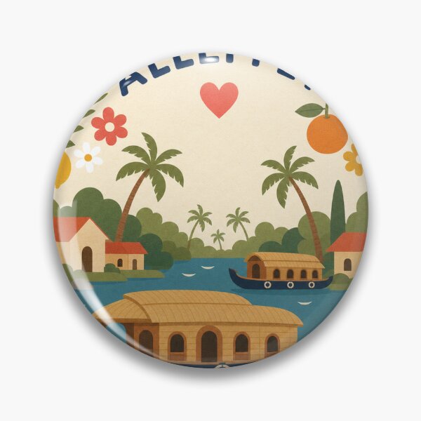 Item preview, Alleppey India Travel Souvenir Modern Folk Art designed and sold by VisualArtsOasis.