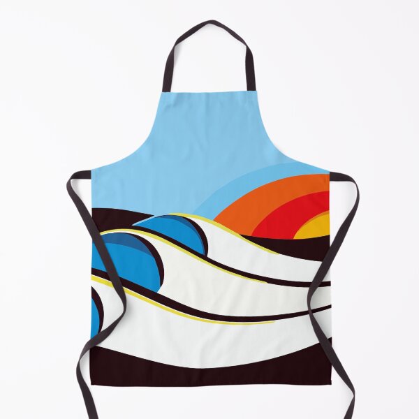 Item preview, Vibrant Abstract Waves with Sunset Motif in Minimalist Design" designed and sold by Johnnies.