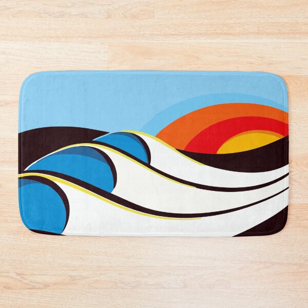 Item preview, Vibrant Abstract Waves with Sunset Motif in Minimalist Design" designed and sold by Johnnies.