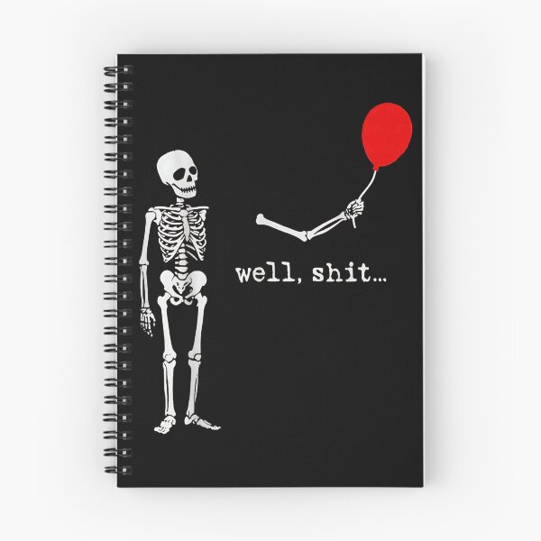 Item preview, Well Shit Funny Skeleton Chasing Pumpkin Balloon Halloween designed and sold by NinigFox.