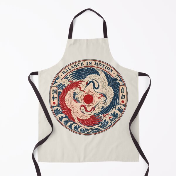 Item preview, Balance in Motion - Classic Crane Yin Yang Emblem designed and sold by Rasamore™ Studios | Minimalist Art.