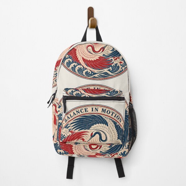 Item preview, Balance in Motion - Classic Crane Yin Yang Emblem designed and sold by Rasamore™ Studios | Minimalist Art.