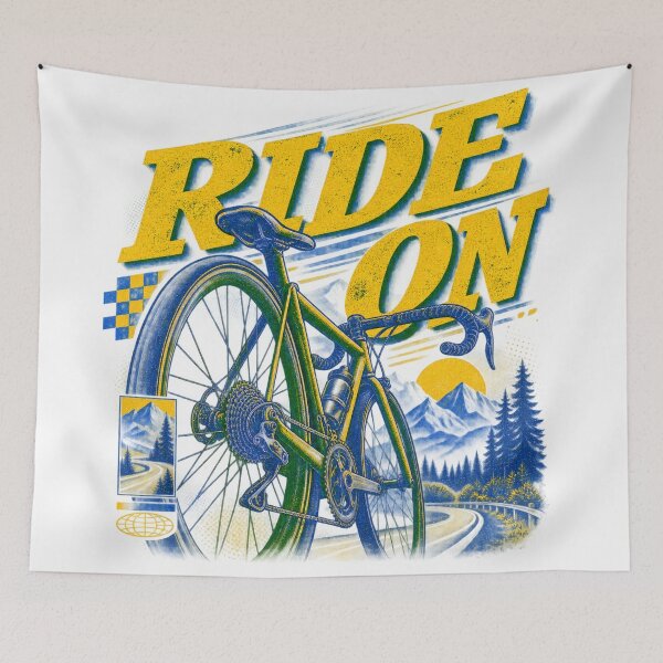 Item preview, Ride On Vintage Road Bicycle Mechanics Overprint Art designed and sold by Mdozet.