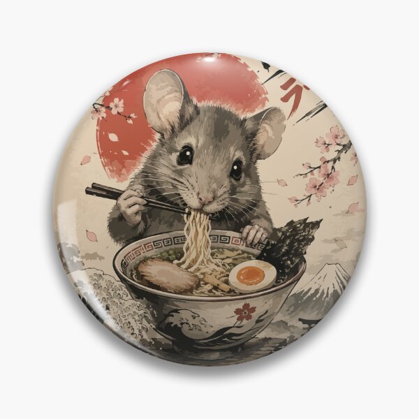 Item preview, Mouse Ramen Sumie Japanese Vintage designed and sold by TomFrontierArt.