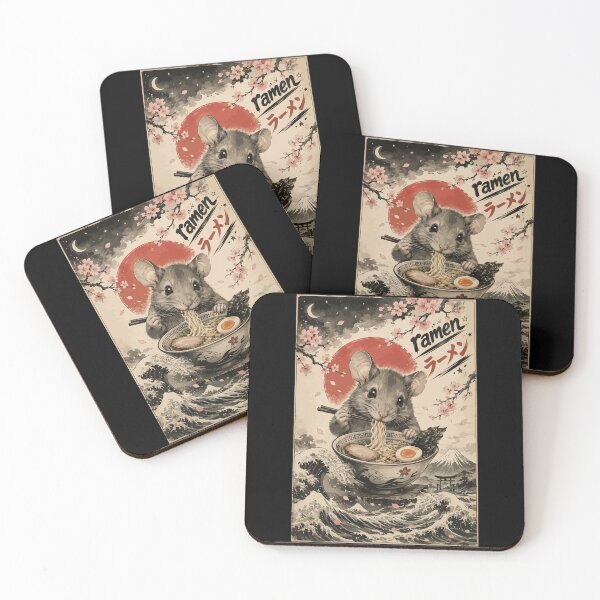 Item preview, Mouse Ramen Sumie Japanese Vintage designed and sold by TomFrontierArt.