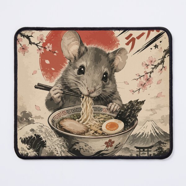 Item preview, Mouse Ramen Sumie Japanese Vintage designed and sold by TomFrontierArt.
