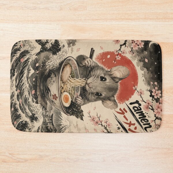 Item preview, Mouse Ramen Sumie Japanese Vintage designed and sold by TomFrontierArt.