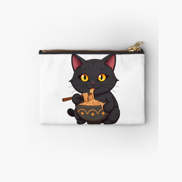 Item preview, Cute kawaii black cat eating ramen 01 designed and sold by ChameleonStars.