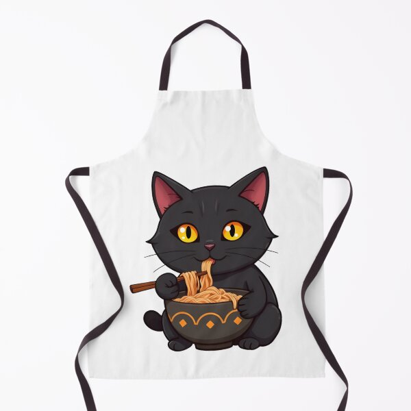 Item preview, Cute kawaii black cat eating ramen 01 designed and sold by ChameleonStars.