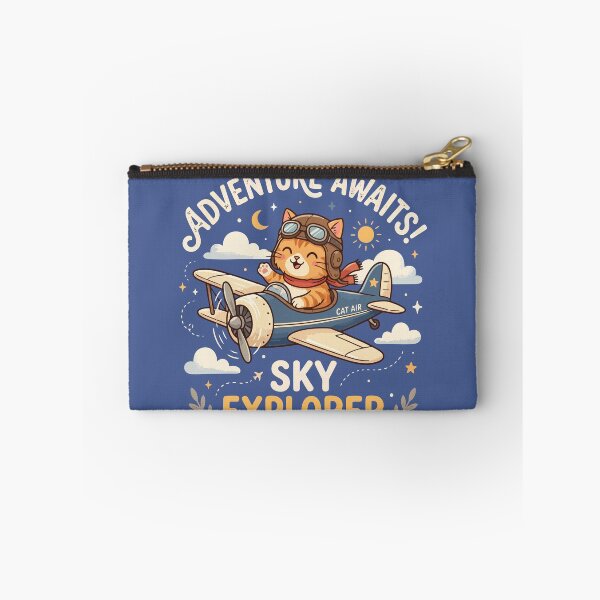 Item preview, Adventure Awaits Sky Explorer Cute Cat Pilot Airplane designed and sold by Amir Faysal.