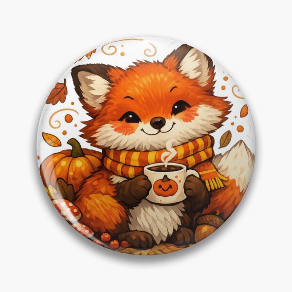 Item preview, Cozy Autumn Fox Sticker designed and sold by ANNART1602.