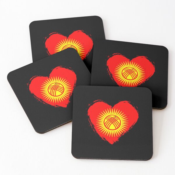 Item preview, Distressed Kyrgyzstan Flag Heart KG designed and sold by shitpostee.