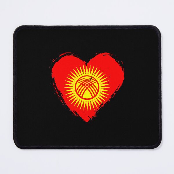 Item preview, Distressed Kyrgyzstan Flag Heart KG designed and sold by shitpostee.