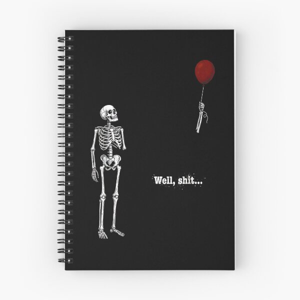 Item preview, Well Shit Funny Skeleton Chasing Pumpkin Balloon Halloween designed and sold by NinigFox.
