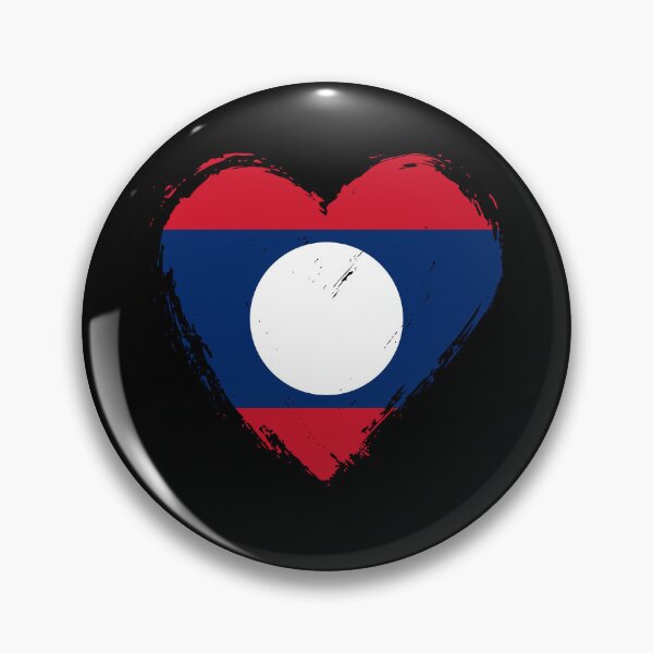 Item preview, Distressed Laos Flag Heart LA designed and sold by shitpostee.