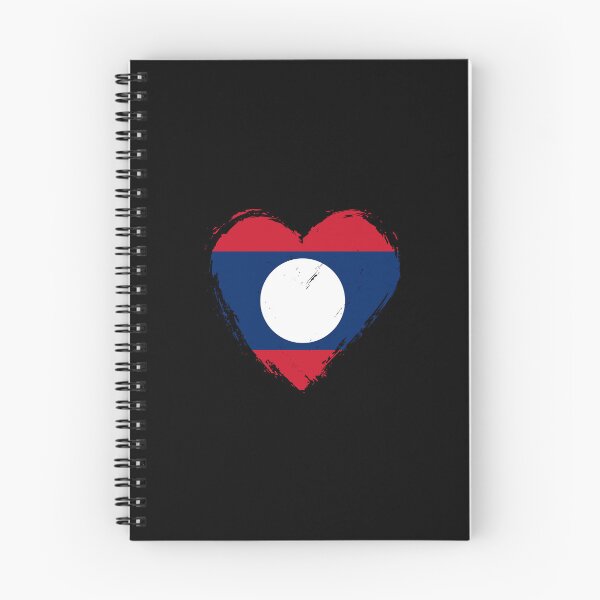 Item preview, Distressed Laos Flag Heart LA designed and sold by shitpostee.