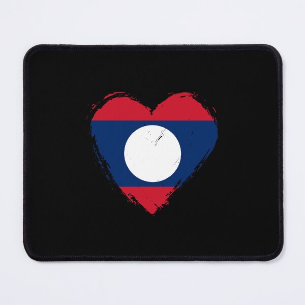 Item preview, Distressed Laos Flag Heart LA designed and sold by shitpostee.